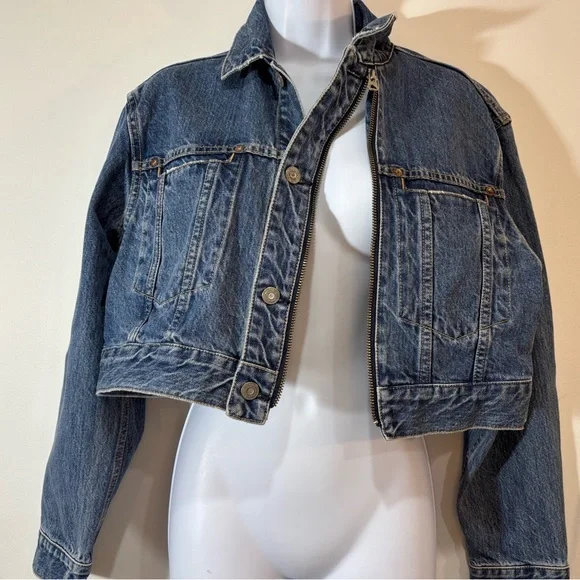 Moussy Vintage Blue Denim Jean Jacket - Picture 7 of 14